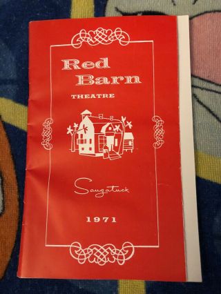 Red Barn Theatre Saugatuck 1971 Program Michigan
