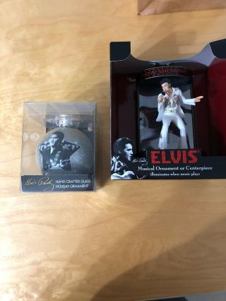 Set Of 2 Elvis Presley Collectible Christmas Ornaments - (1) Kurt Adler