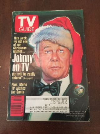 Tv Guide Dec.  25 - 31,  1993 Johnny Carson,  Daisy Fuentes,  Mimsey