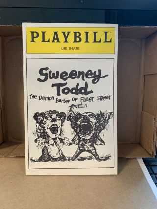 Vintage Sweeney Todd Playbill 1979 Angela Lansbury Len Cariou Victor Garber