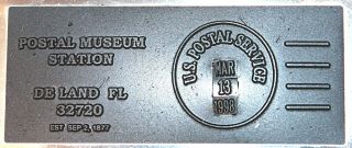 De Land Florida Fl Post Office Museum Uspo Postmarker Postmark Mail Hand Stamper