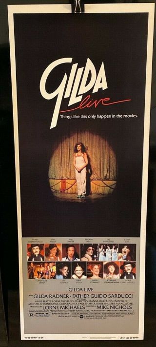Gilda Live 14 X 36 Rolled Movie Poster 1980 Insert Radner Saturday Night Live