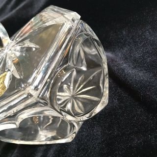Fine Bohemian Crystal Heart Candy Dish With Lid Czech Republic Teleflora Gift 2