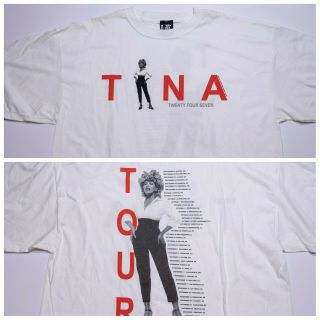 Vintage 1999 Tina Turner Concert Twenty Four Seven Tour T - Shirt White Giant Xxl
