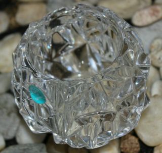 RARE EARLY VINTAGE SIGNED TIFFANY & CO CUT CRYSTAL VOTIVE 3 