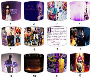 Prince Lampshades Ideal To Match Prince Purple Rain Albums & Prince Memorabilia