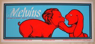 2004 The Melvins - Houston Silkscreen Concert Poster S/n By Jermaine Rogers