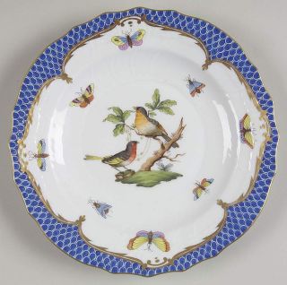 Herend Rothschild Bird Blue Border 1518 Salad Plate 6535102