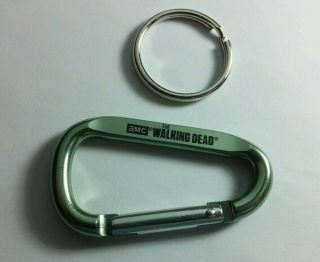 The Walking Dead Amc Light Sea Foam Green D Ring Carabiner Clip Hook Keychain