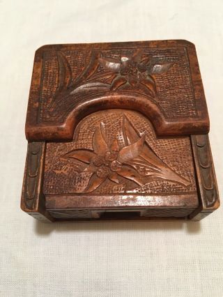Antique Victorian Wooden Carved Pocket Watch Holder,  Very Neat