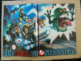The Real Ghostbusters 1986 Ad - Real Heroes Real Villains/ 3 Page Ad