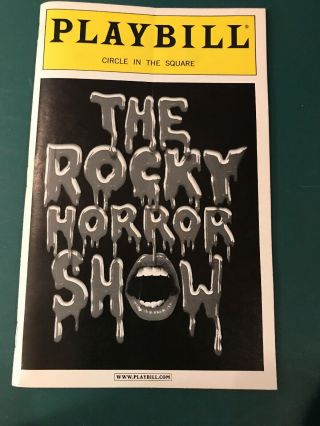 Playbill - The Rocky Horror Show Circle In The Square 2001 Production