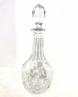 Gorham Decanter Glass Criss Cross Diamond Cut Crystal King Edward Wine Water