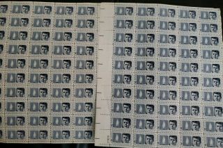John F.  Kennedy (1964) - 2 Full Gummed Sheet Of 50 Vintage Postage Stamps