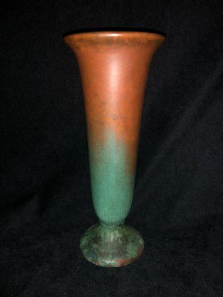 Clewell Copper Clad Pottery Vase Arts & Crafts Verdigris Patina 413 - 211