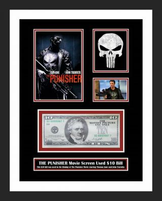 The Punisher Movie Screen $10 Bill Photo Display Ready To Frame W -
