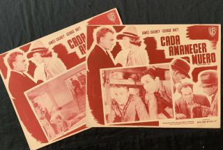 Each Dawn I Die James Cagney George Raft 1939 Mexican Lobby Cards (2)