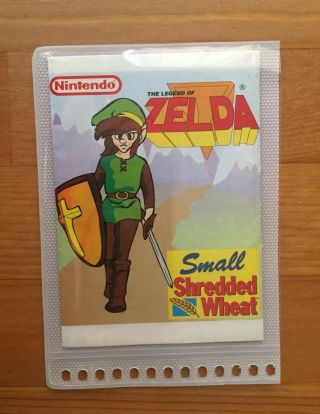 Vtg 1988 The Legend Of Zelda Shredded Wheat Cereal Promo Sticker Prize Rare 80s
