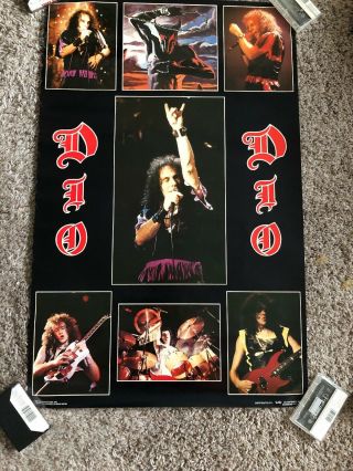 Vintage Ronnie James Dio Poster Funky 1984 Holy Diver Heavy Metal