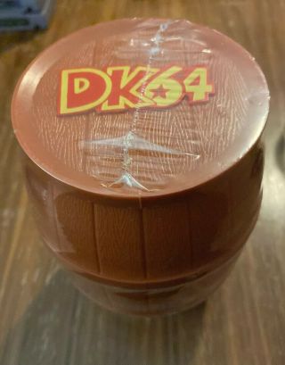 Rare & Nintendo Dk64 Barrel Promo W/dk Or Diddy Kong Plush Inside N64
