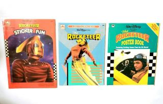 Vintage 1991 The Rocketeer Movie Promo Poster Coloring Sticker Fun Book Set