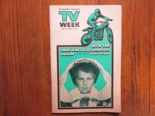 Jan.  30,  1977 Lancaster Pa Tv Week Mag (evel Knievel/death Defiers/james Sutorius