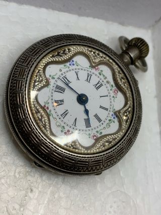 Louis Jacot Locle Pocket Watch Silver Toned But No Hallmark Parts repair F2801 3