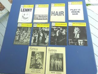 1950 - 1971 10 Different Playbill Magazines,  Woody Allen,  James Earl Jones,  Hair