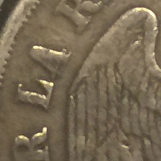Rare 1873 Chile Silver Coin Un Decimo.  3 Over 9 & Double Punched “a.  ”