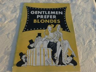 1951 Gentlemen Prefer Blondes Autographed By Carol Channing Souvenir Program