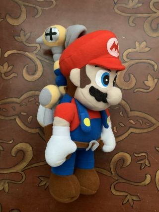 Official Nintendo Mario Sunshine & Fludd 8½ " Tall Plush Toy Made By Bd&a