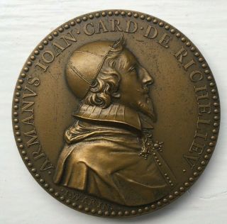 1631 France Cardinal Richelieu Bronze Medal - Official 1900 