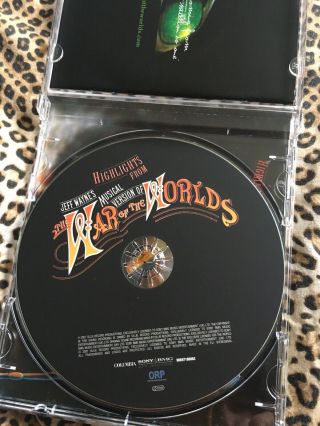 Jeff Wayne Signed CD Highlights War Of The Worlds Autograph Rock Prog Musical 2