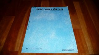 George Harrison Beatles Here Comes The Sun Rare Us 1969 Sheet Music