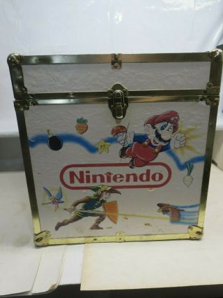 Rare Vintage Nintendo Zelda Mario Bros Toy Chest Wooden Box Trunk