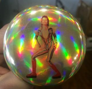 David Bowie Ziggy Stardust Glam Rock Holographic 2.  25 " Button