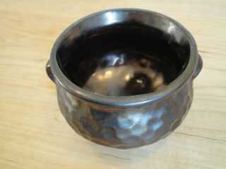 Vintage McCoy Bronze Glaze Bean Pot Planter Bowl Pottery 3