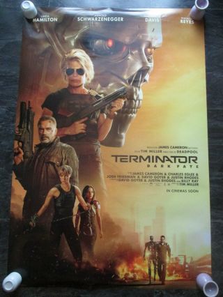 Terminator Dark Fate Uk Movie Poster Double - Sided Uk One Sheet