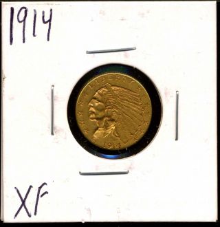1914 G$2.  50 Indian Head Gold Quarter Eagle In Xf 10