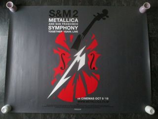 Metallica S&m 2 Uk Movie Poster Quad Double - Sided 2019 Cinema Poster