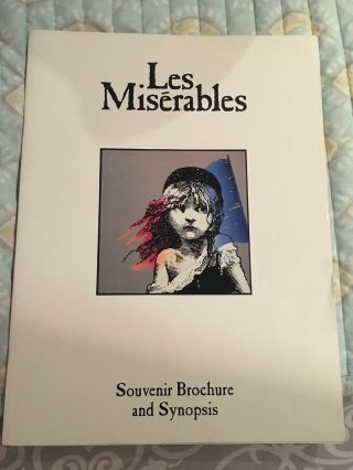 Les Miserables 1987 Souvenir Program With Cast Insert