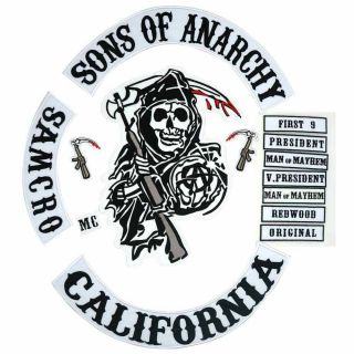 Sons Of Anarchy Vest Leather Jacket Back Patches Motorcycle Biker Club