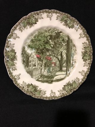 Johnson Brothers 10 1/2 " Dinner Plate Made In England " The Village Street "