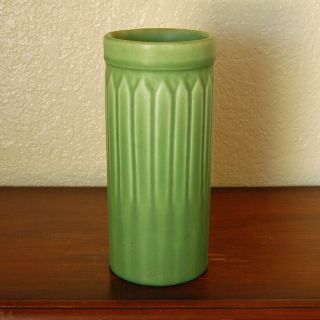 Magnificent Antique Rookwood Arts Crafts Cylindrical Vase " Vi " 1906 1124e Green