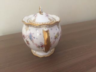Royal Antoinette by Royal Crown Derby creamer and lidded sugar bowl set 3