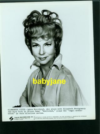 Agnes Moorehead Vintage 8x10 Photo As Endora 1966 Bewitched Tv Series