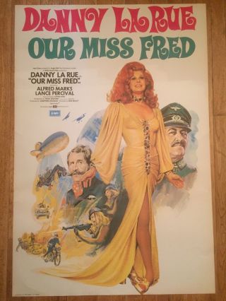 Our Miss Fred 1972 Comedy British Film Poster Danny La Rue