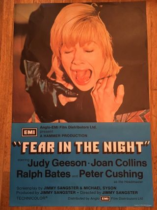 Fear In The Night 1972 British Hammer Horror Film Poster