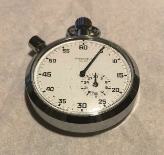 Vintage Pocket Watch By Brenet No.  55 Swiss Made Hand Wind Mechanical Stopwatch