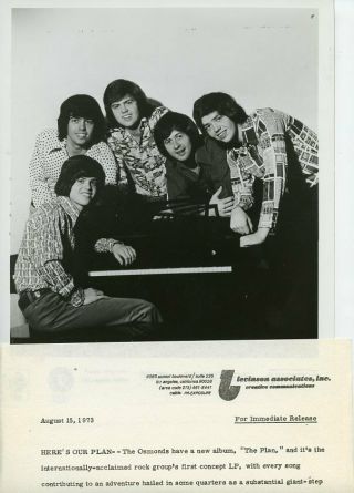 Donny Osmond The Osmonds The Osmond Brothers 1973 Mgm Records Photo